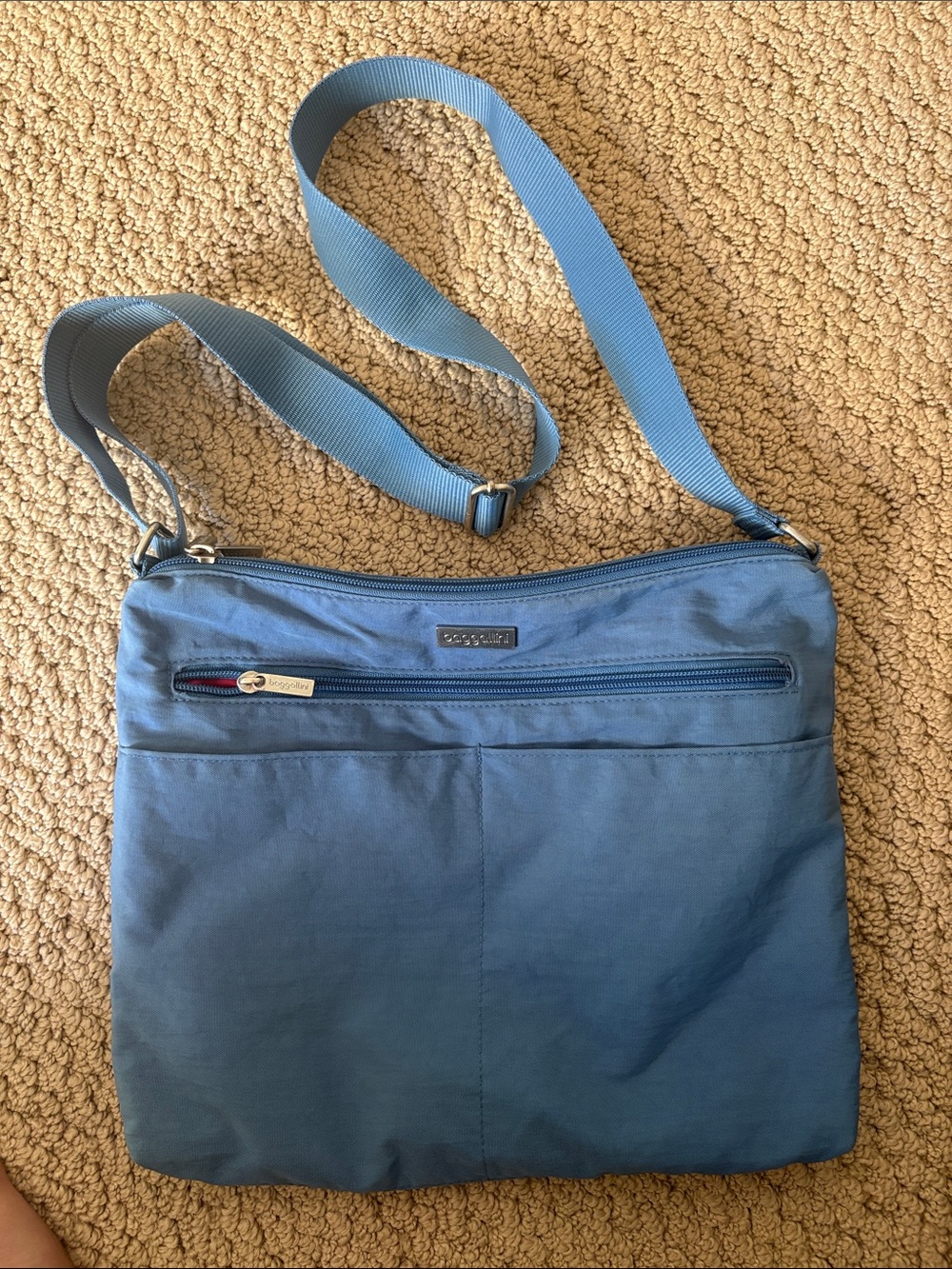 Baggallini Steel Blue Crossbody Purse/ Bag